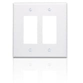 Leviton 86602 2 Gang Decora Oversize Wallplate
